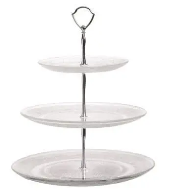 Cosy & Trendy Etagere / Serveertoren Retro - Glas - Ø 18, 25 & 29 Cm - 3 Laags 1