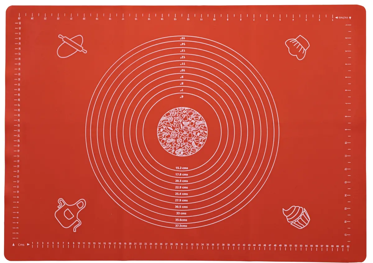 Sareva Bakmat - Siliconen - Rood -  70 X 50 Cm - Ook Geschikt Als Ovenmat 1
