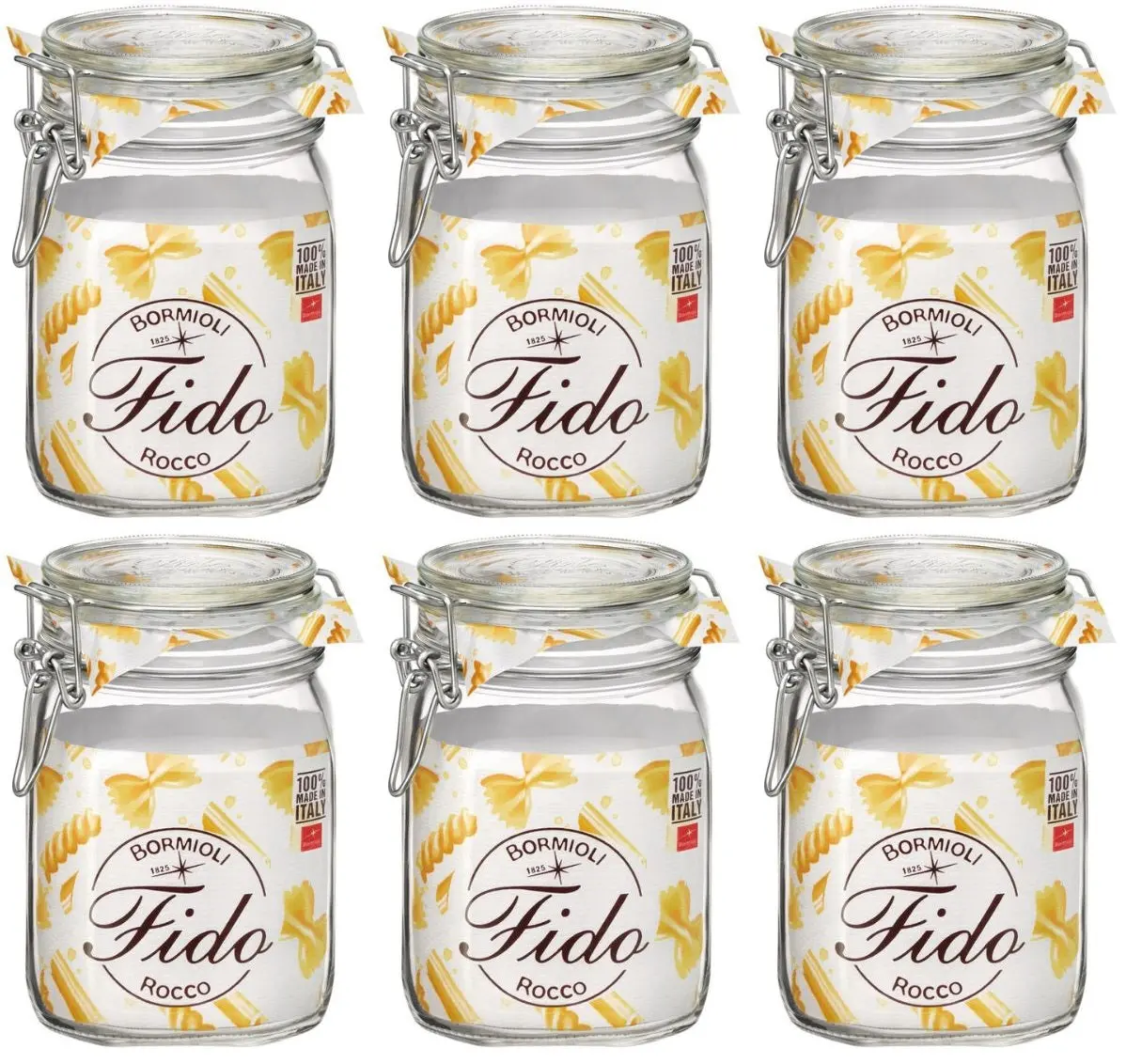 Bormioli Rocco Weckpotten Fido 11 X 11 Cm / 1 Liter - 6 Stuks 1
