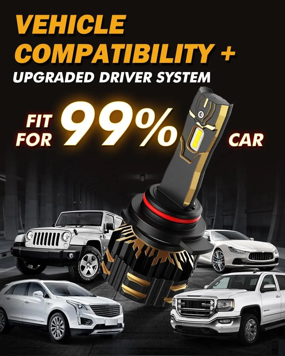 For 2017-2018 Toyota Corolla Im 9012 Led Headlight Bulbs Bundle 8