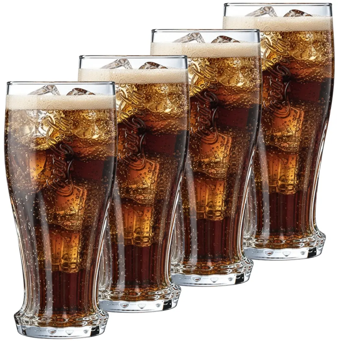 Coca Cola Glazen - Longdrinkglazen - Frisdrankglazen - Crown Cap - 350 Ml - 4 Stuks 1