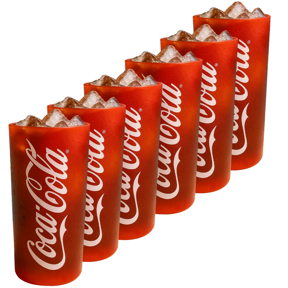 Coca Cola Glazen - Longdrinkglazen - Frisdrankglazen - Frozen - Rood 270 Ml - 6 Stuks 1