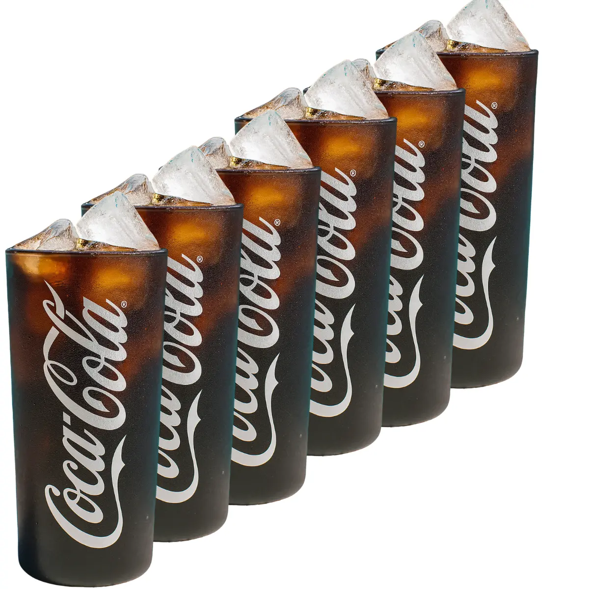 Coca Cola Glazen - Longdrinkglazen - Frisdrankglazen - Frozen - Zwart 270 Ml - 6 Stuks 1