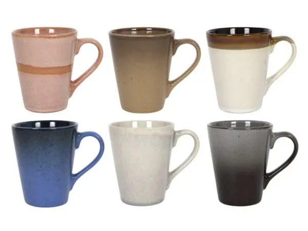 Studio Tavola Cappuccinokopjes - Koffiebekers Met Oor - Earth - 310 Ml - 6 Stuks 1