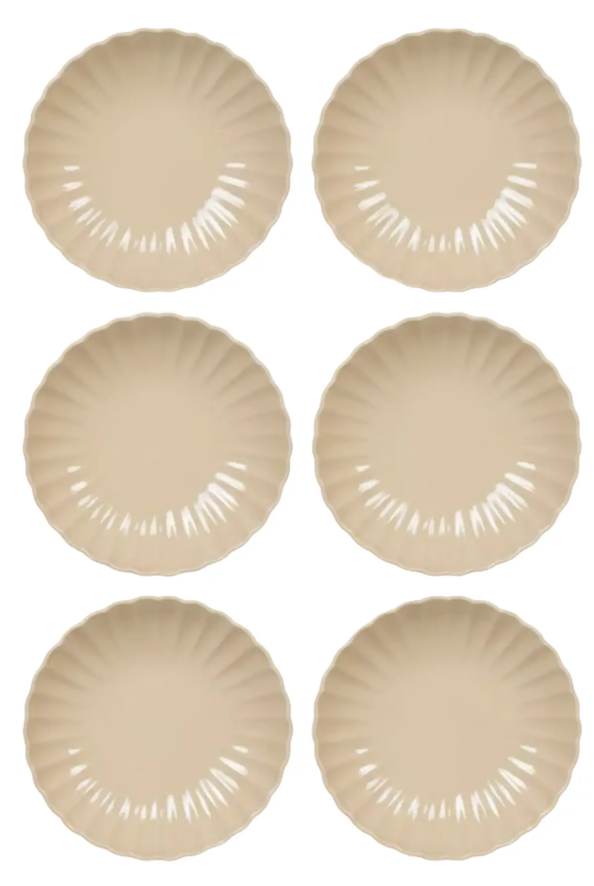 Cookinglife Diepe Borden / Pastaborden Cardida Beige Ø 20 Cm - 6 Stuks 1