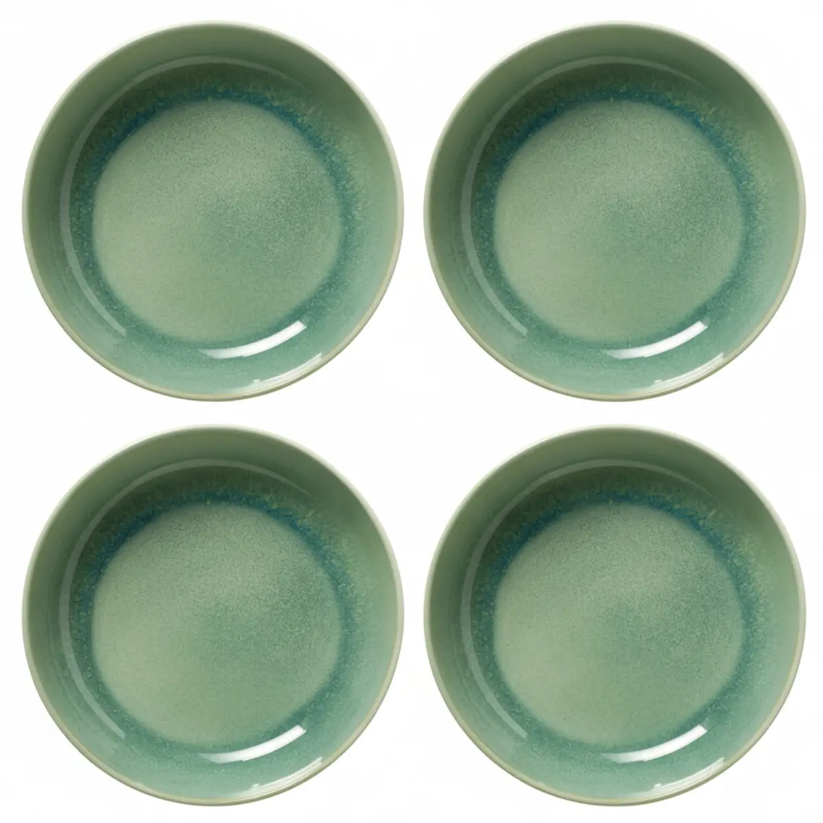 Cookinglife Diepe Borden / Pastaborden Serene Green Ø 23 Cm - Aardewerk - 4 Stuks 1