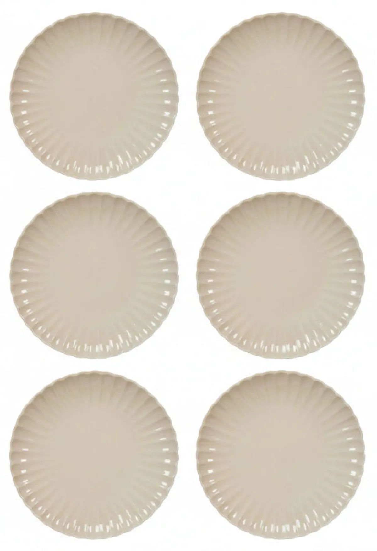 Cookinglife Dinerborden Cardida Beige Ø 26 Cm - 6 Stuks 1