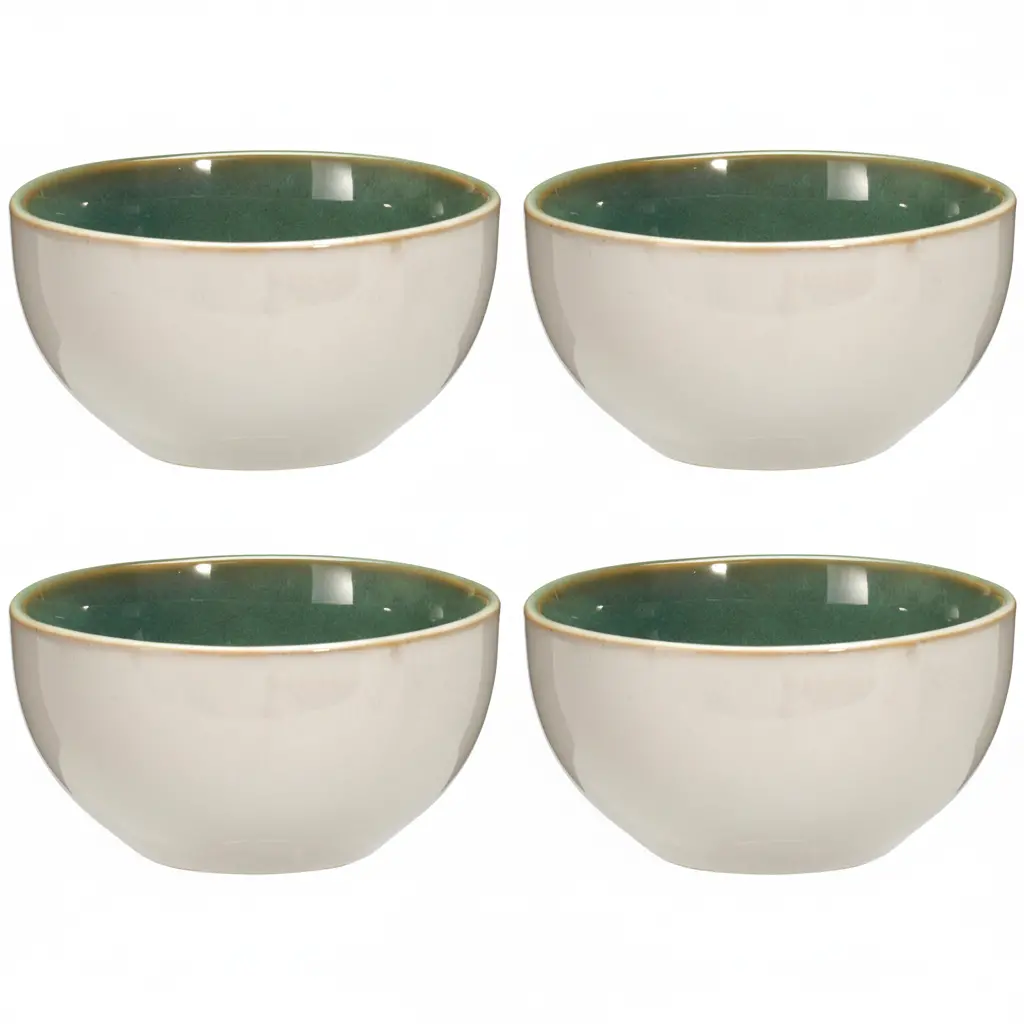 Cookinglife Soepkommen / Kommen Serene Green Ø 14 Cm - Aardewerk - 4 Stuks 1