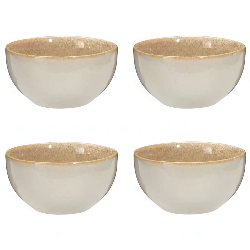 Cookinglife Soepkommen / Kommen Serene Zand Ø 14 Cm - Aardewerk - 4 Stuks 1