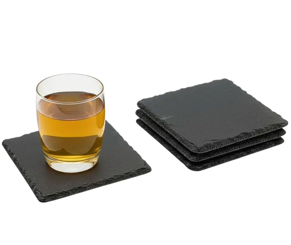 Cookinglife Onderzetter Leisteen 10 X 10 Cm - 4 Stuks 1