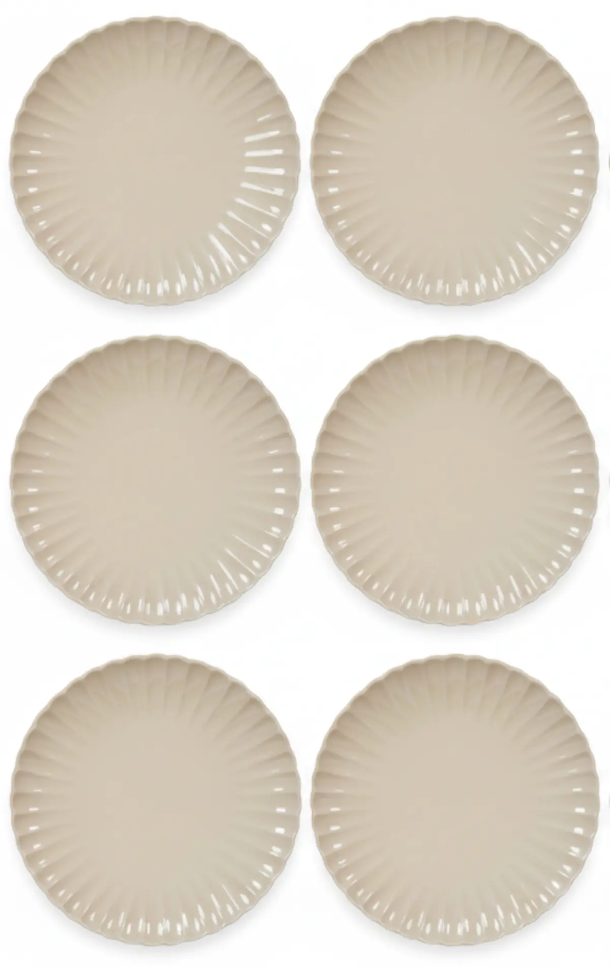 Cookinglife Ontbijtborden / Dessertborden Cardida Beige Ø 19.5 Cm - 6 Stuks 1