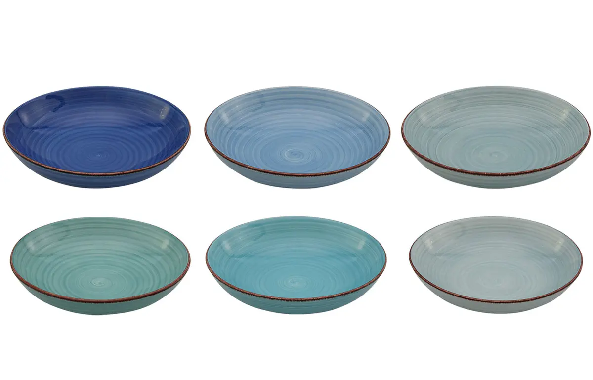 Cookinglife Pastaborden Delice Blauw Ø 23 Cm - 6 Stuks 1