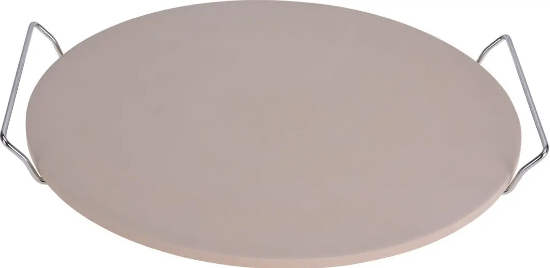 Cookinglife Pizzasteen Met Houder Fire & Flavour Ø 33 Cm -  Hittebestendig Steen - Bbq En Oven Gebruik 1