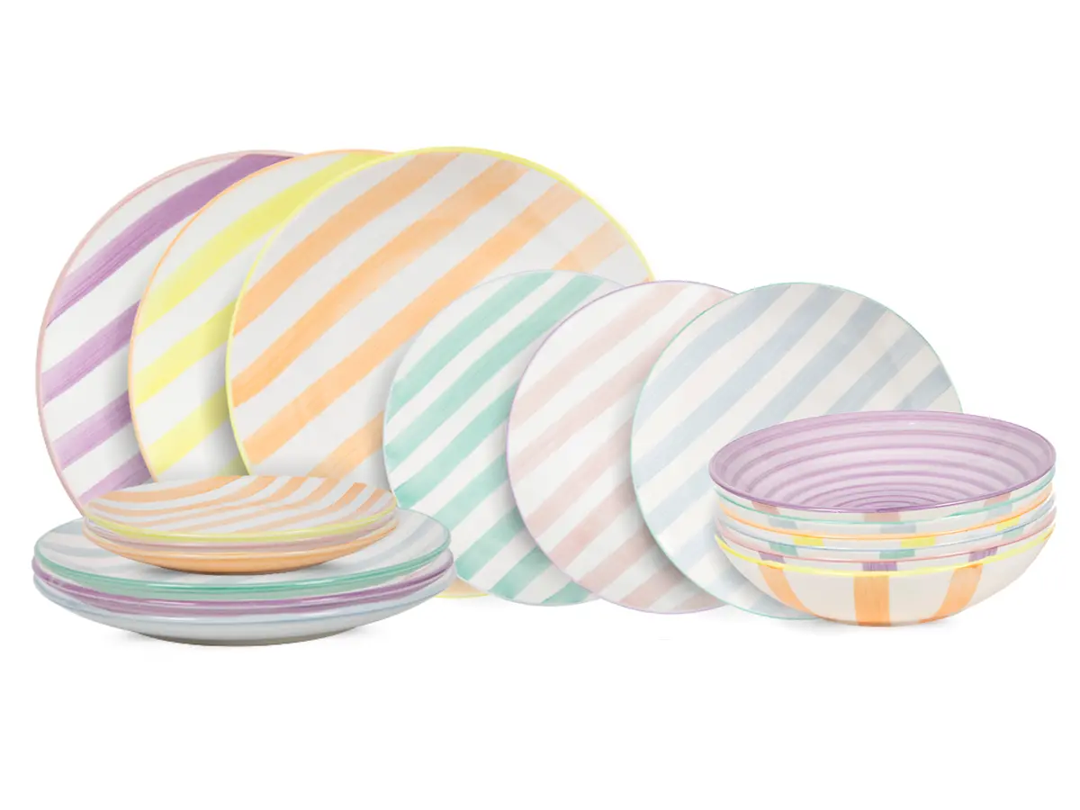 Cookinglife Serviesset Spring Vibes 18-Delig / 6 Personen - 6 Dinerborden, 6 Ontbijtborden En 6 Diepe Borden 1