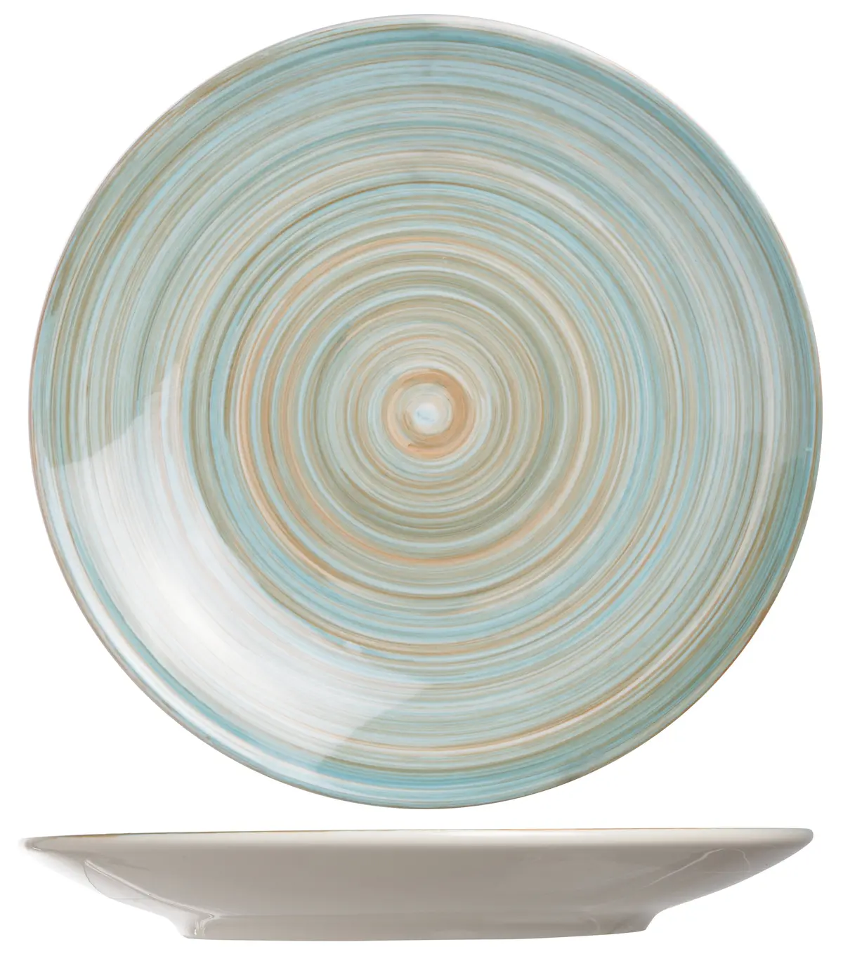 Cosy & Trendy Dinerborden Turbolino Blauw Ø 27 Cm - 6 Stuks 1