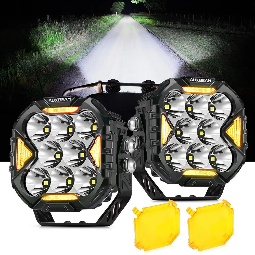 Cube-Z Series 4 Inch Led Pod Lights Off Road Lights With White Drl & Amber Turn Signal Lights 1