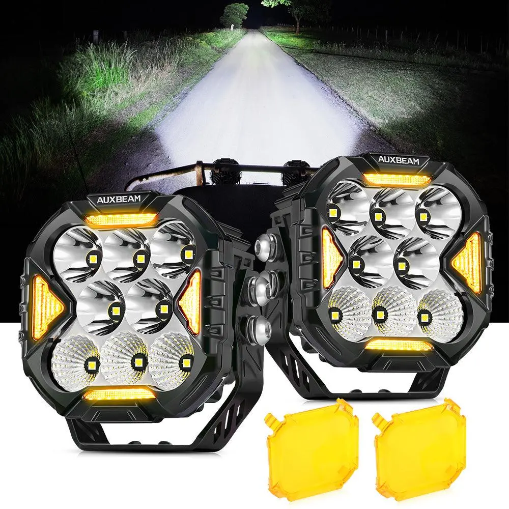 Cube-Z Series 4 Inch Combo Led Pod Lights Off Road Lights With White Drl & Amber Turn Signal Lights 1