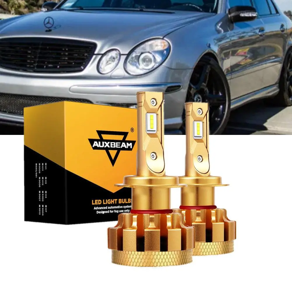 For 2001-2006 Mercedes-Benz Cl55 Amg With Hid Headlamps Led Light Bulbs High Low Beam Bundle 2