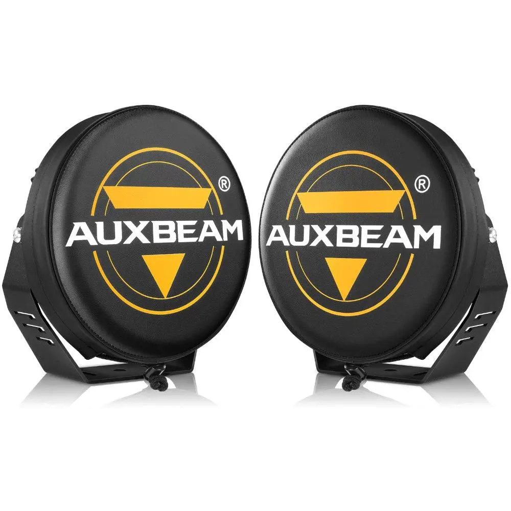 (2Pcs/Set) 9 Inch Round Led Driving Light Black Leather Cover Light Shield Cover 1