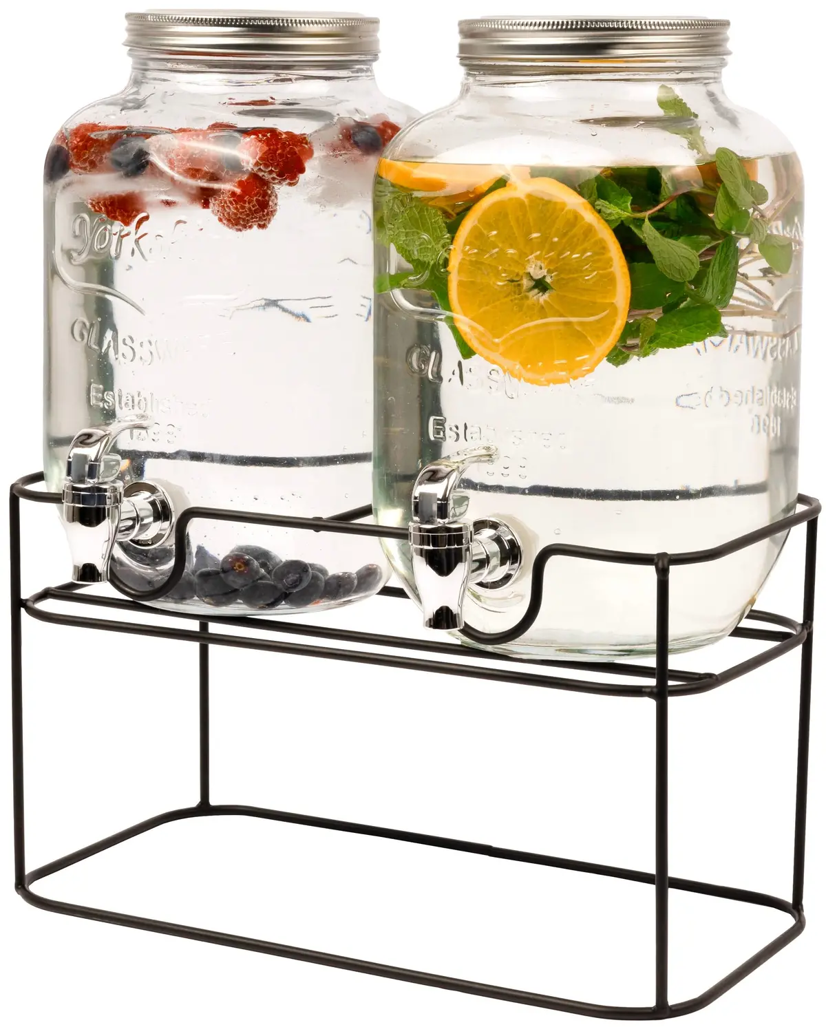 Cookinglife Dubbele Drankdispenser - Met Houder - 2 X 4 Liter 1