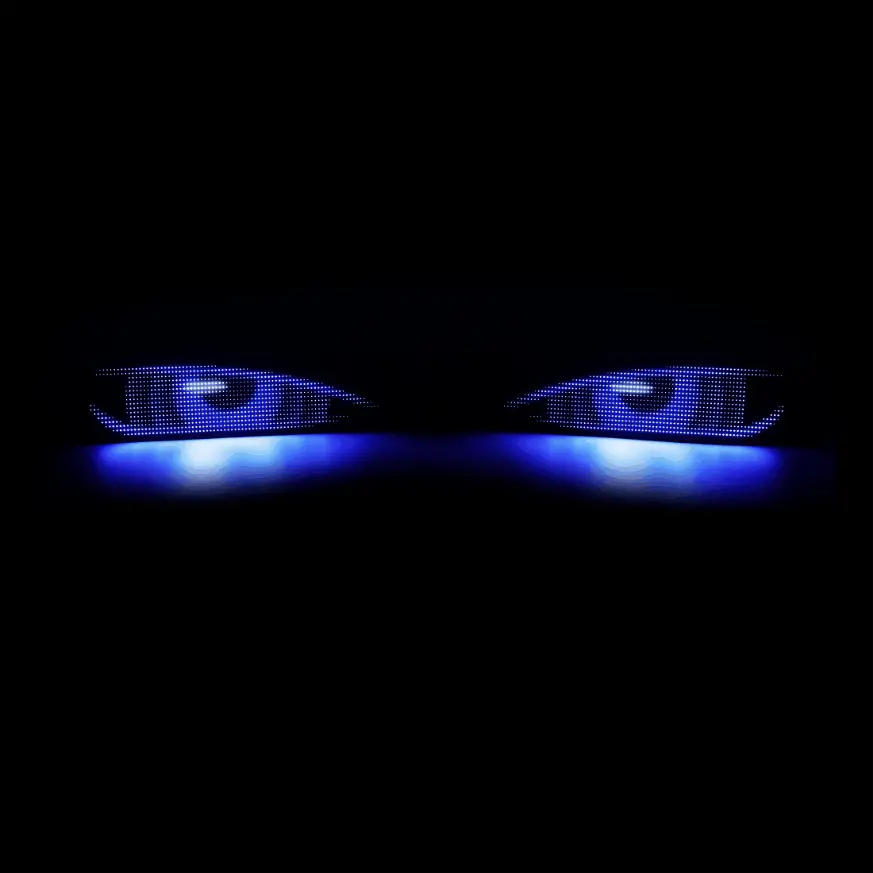 🆕Two-Pack 23.42X4.72In Devil's Eye Atmosphere Light - Flexible Programmable Usb Car Led Screen For Windshield, App Control 1