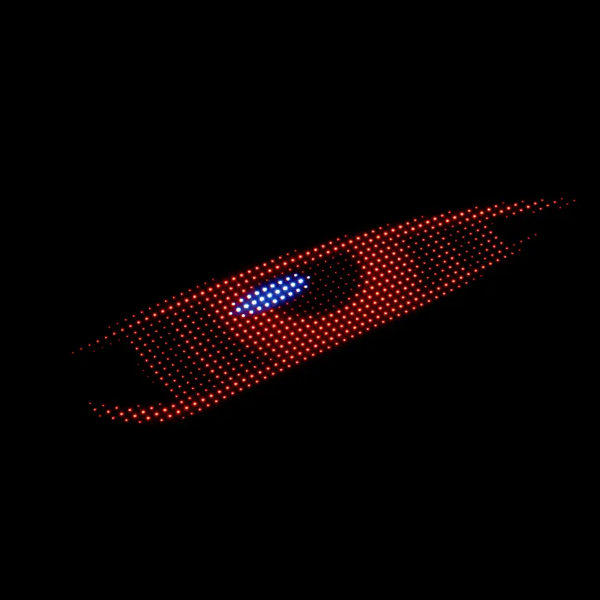 🆕Single Pack 14.72X3.62In Devil's Eye Atmosphere Light - Flexible Programmable Usb Car Led Screen For Windshield, App Control 1
