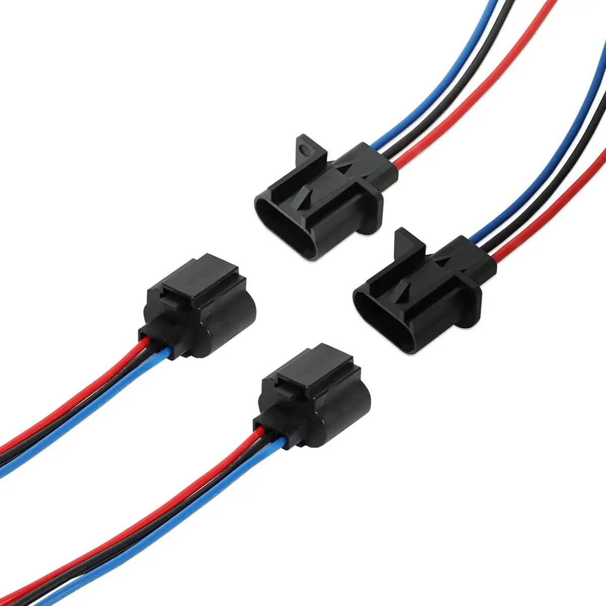 H13 Led Headlight Socket Male & Female Adapter Wiring Harness Connector For Headlight/Fog Light 2Pcs/Set 1