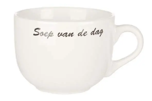 Cosy & Trendy Soepkom Soep Van De Dag Wit Ø 11 Cm / 500 Ml 1