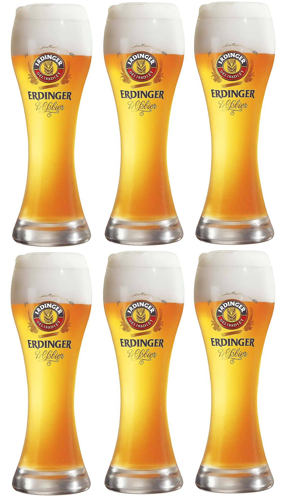 Erdinger Bierglazen Weizen - 500 Ml - 6 Stuks 1