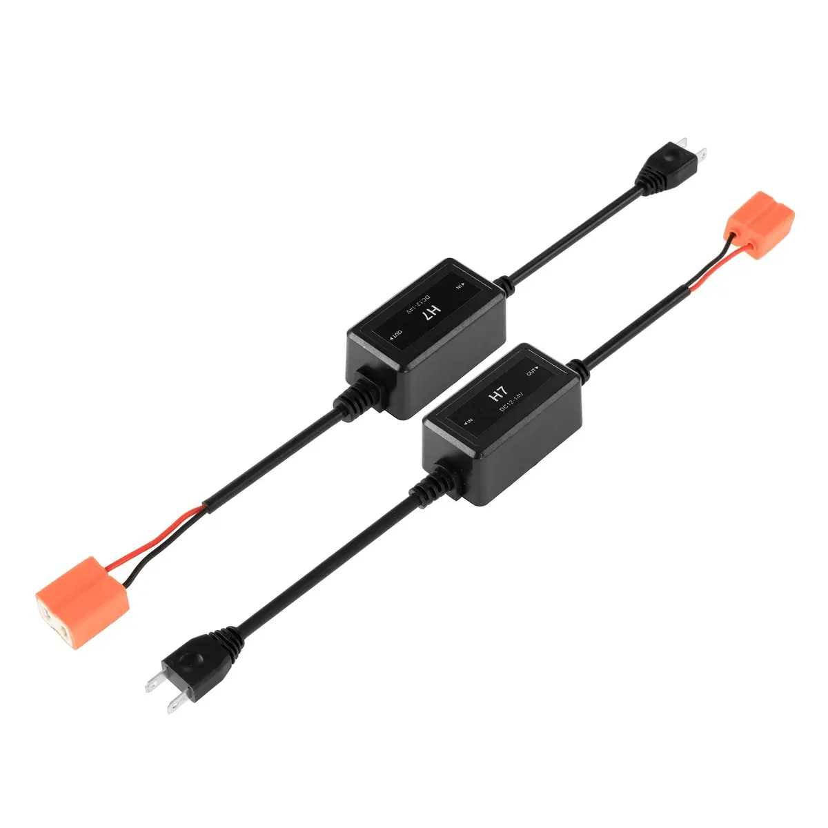 H7 C10-Model Enhanced Led Headlight Bulbs Canbus Decoder Anti-Flicker Hyper Flash No Warning Harness Resistor Conversion Kit 2Pcs/Set 1