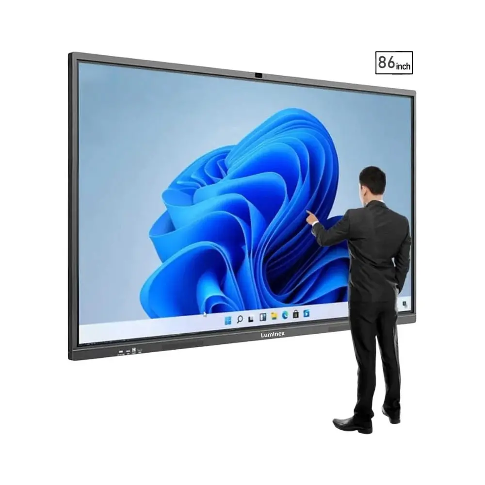 Luminex 86-Inch 4K Uhd & Ai Built-In Camera Smart Interactive Whiteboard, Android 15.0, Ram 16Gb, Storage 256Gb 1