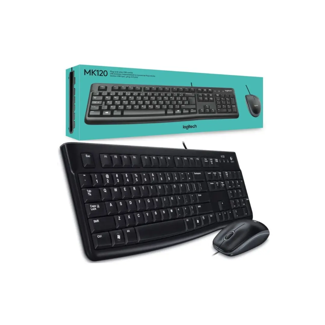 Logitech Mk120 Usb Keyboard And Mouse Combo Kit 1