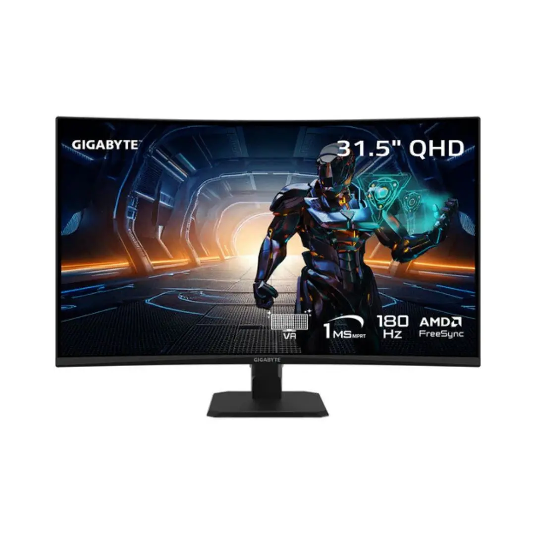 Gigabyte Gs32qca , 32 Inch, 2K Qhd (2560 X 1440) 1Ms 180Hz Va Curved, Gaming Monitor 1