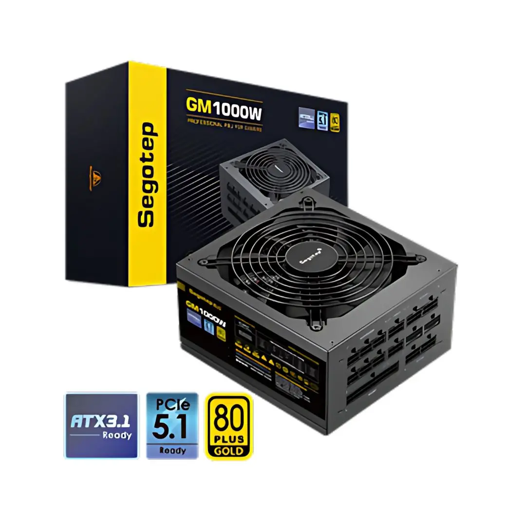 Segotep Gm1000w 1000W Gold 80+ Full Modular 80+, Pcie 5.1 & Atx 3.1 - Black 1
