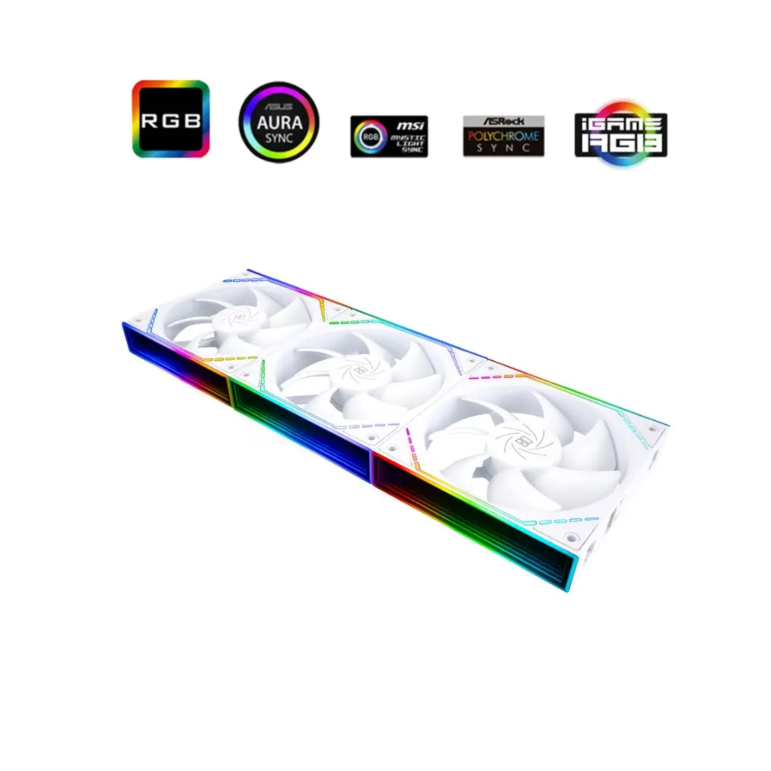Thermalright Tl-M12q X3 Fan Kit 120Mm 3 Fan Argb - White 1