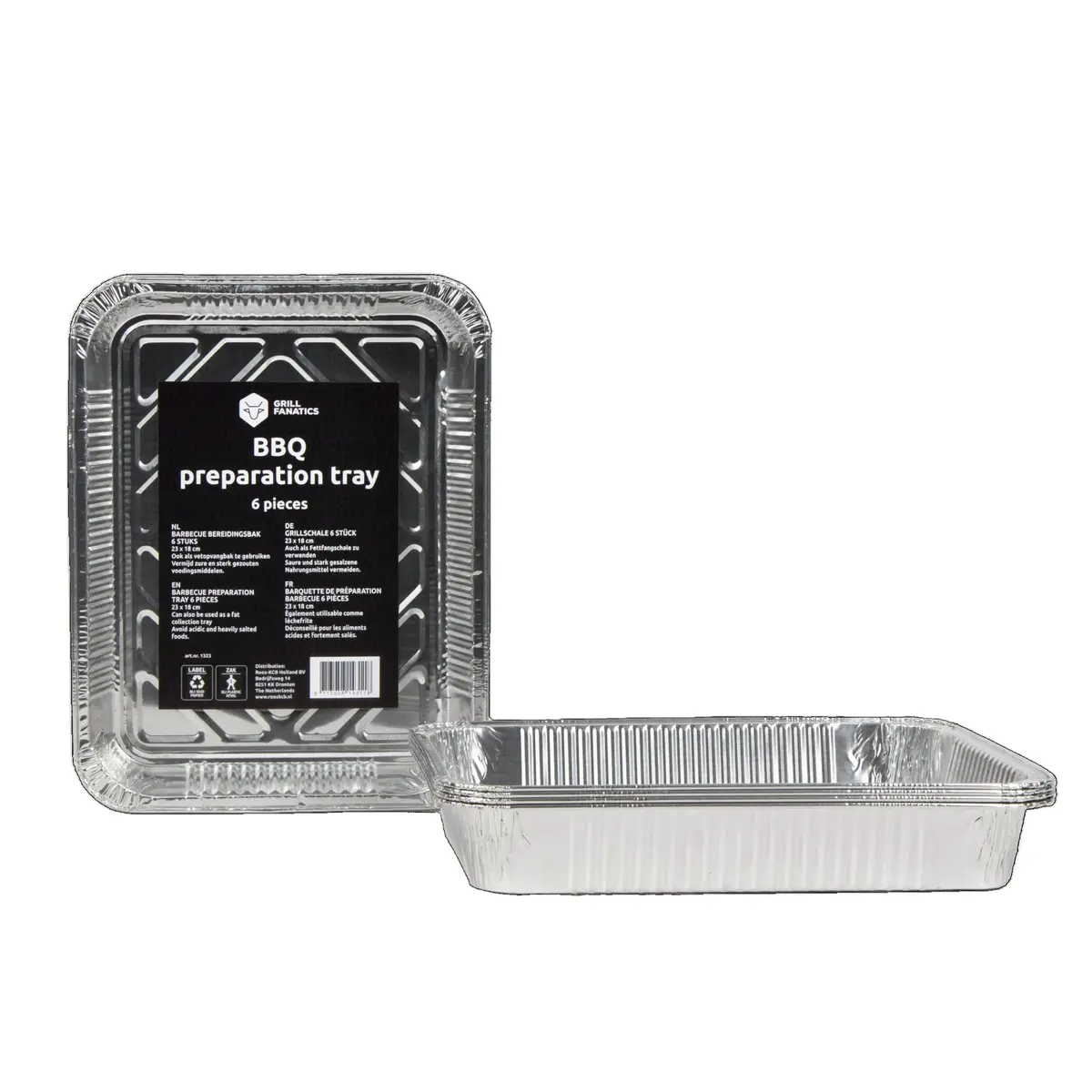Cookinglife Grill Bbq Aluminium Bakjes / Bbq Grill Tray - 23 X 18 Cm - 18 Stuks 1