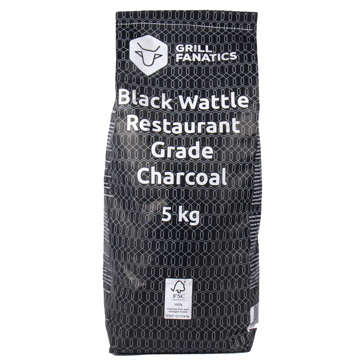 Cookinglife Grill Houtskool / Charcoal Black Wattle - 5 Kg - Restaurant Kwaliteit 1
