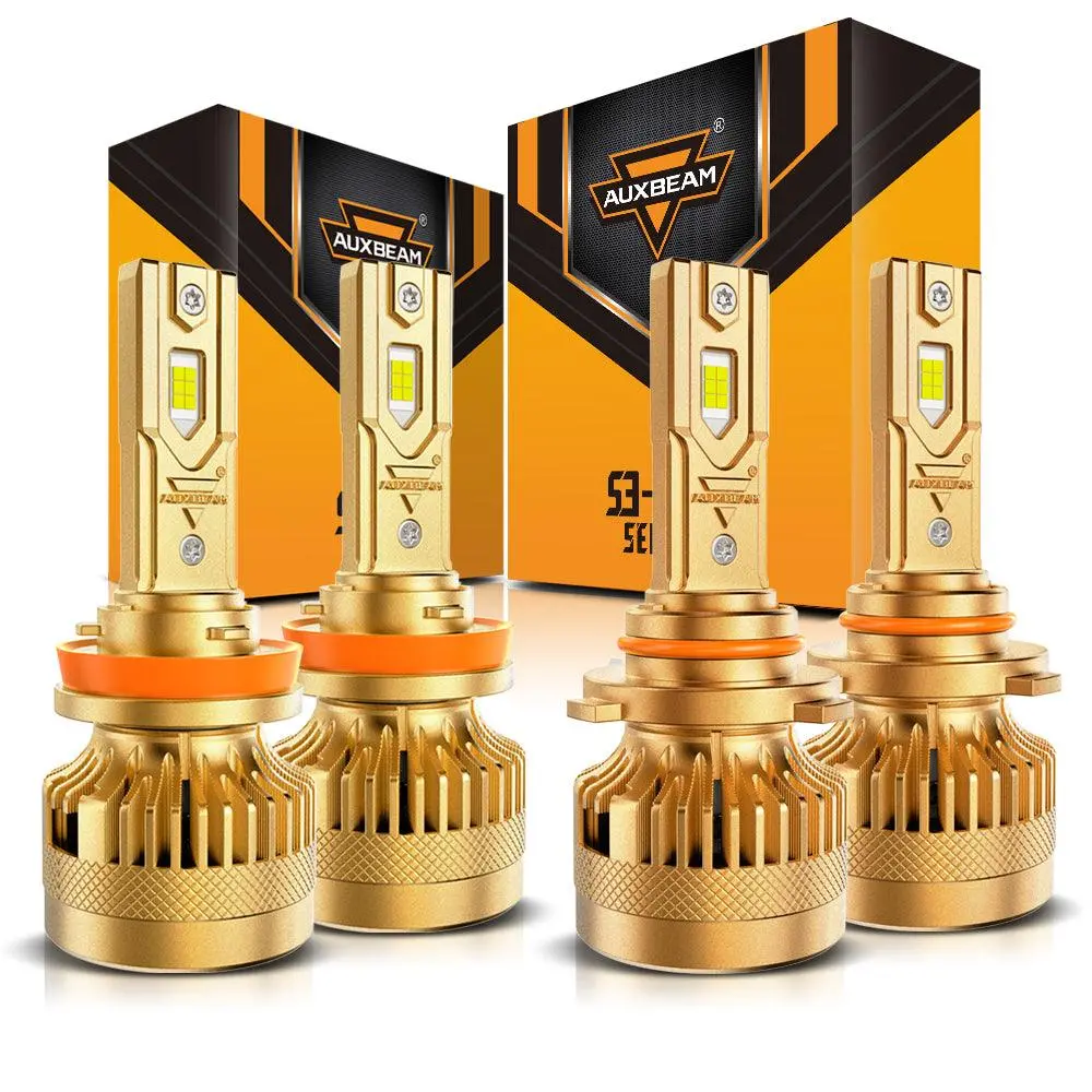 🆕9005+H11 Led Headlight Bulbs S3 Pro Series Dual Decoder Can-Bus Error Free 12V 120W 24000Lm 6500K Cool White |4 Bulbs 1