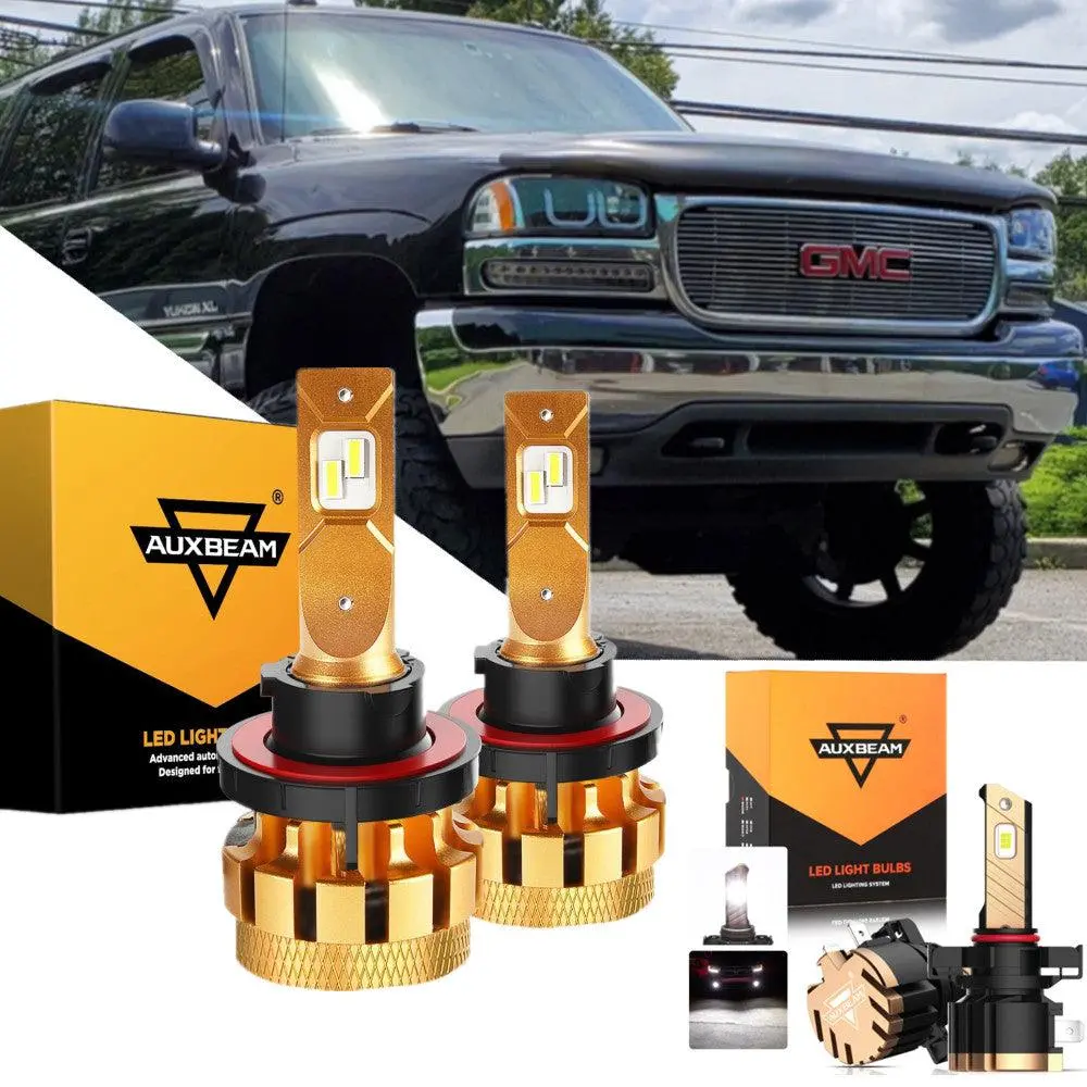 For 2007-2013 Yukon Xl 2500 F-16 Plus Series Built-In Canbus Automotive Grade 14000Lm Led Light Bulbs High Low Beam Bundle 2