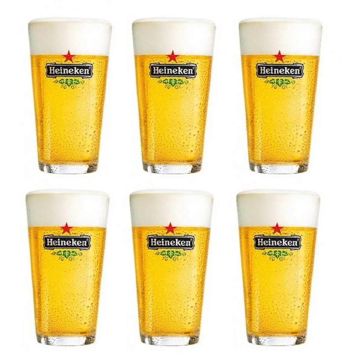 Heineken Bierglazen Vaasje - 250 Ml - 6 Stuks 1