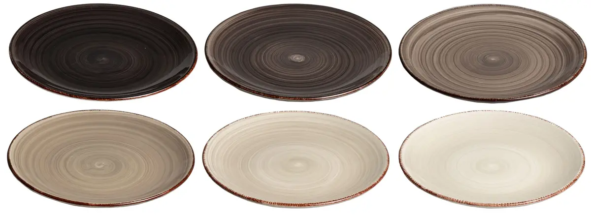 Cookinglife Ontbijtborden / Dessertborden Delice Grijs Ø 19 Cm - 6 Stuks 1