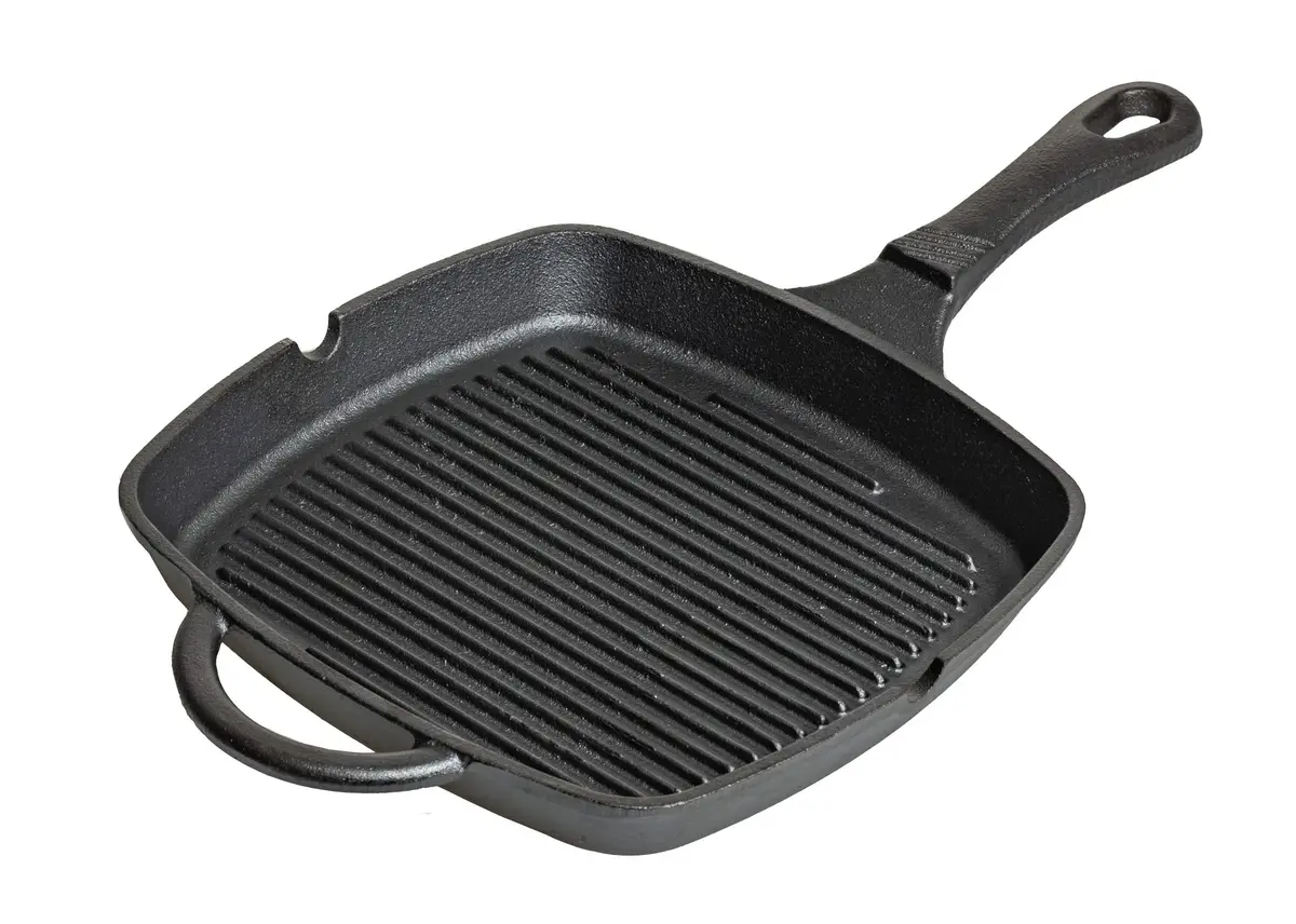Blackwell Grillpan Gietijzer Cast Iron 23 X 23 Cm - Geschikt Voor Alle Warmtebronnen - Zonder Anti-Aanbaklaag 1