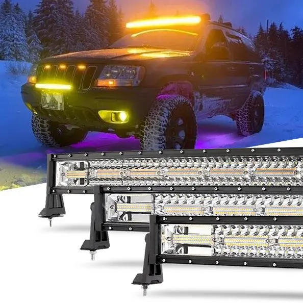 6 Modes Series 22 Inch/30 Inch/42 Inch/50 Inch White&Amber Led Light Bars 1