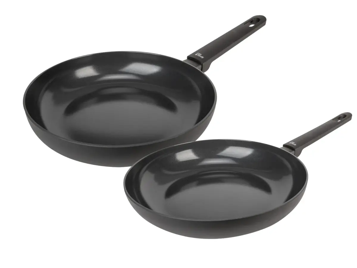 Cookinglife Koekenpannenset Black Cera 2-Delig Ø 24 & 28 Cm - Keramische Anti-Aanbaklaag 1
