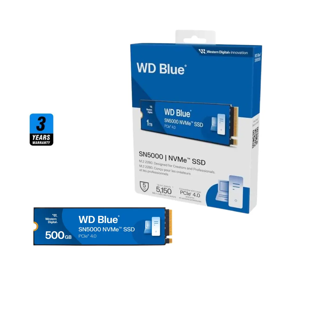 Wd Blue Sn5000 500Gb , 5000Mb/S M.2 Nvme , Pcie 4.0 1