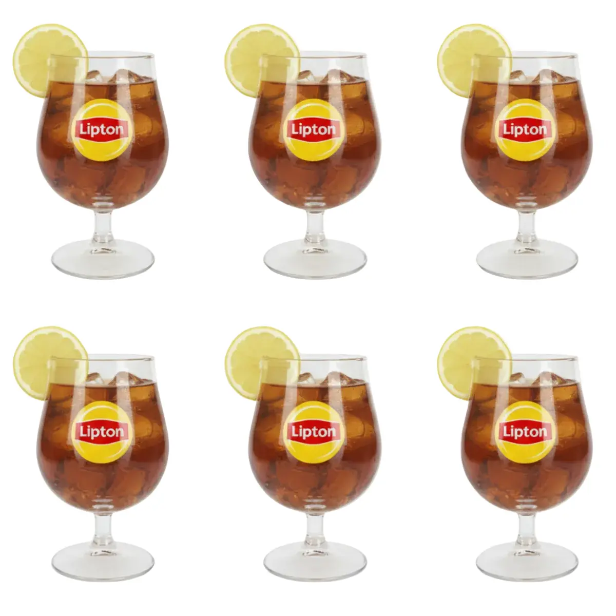 Lipton Ice Tea Bol Glazen - Transparant - 250 Ml - 6 Stuks 1