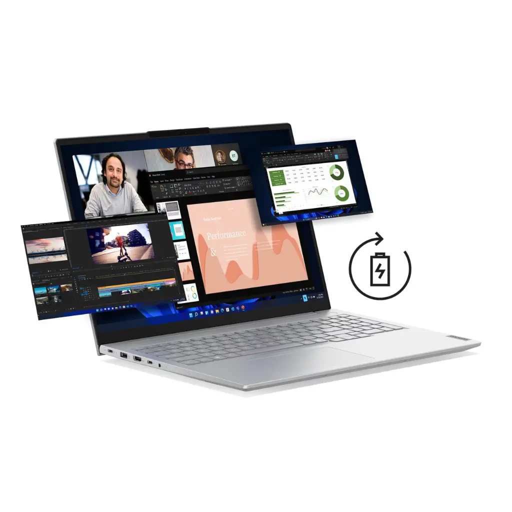 Lenovo Thinkbook 16 G8 - (2Kgr), Intel® Core Ultra 7-255H, Ram 16Gb (Upgraded), Ssd 512Gb, Intel Graphics, 16 Inch Wuxga Ips 60Hz, Arctic Grey 1