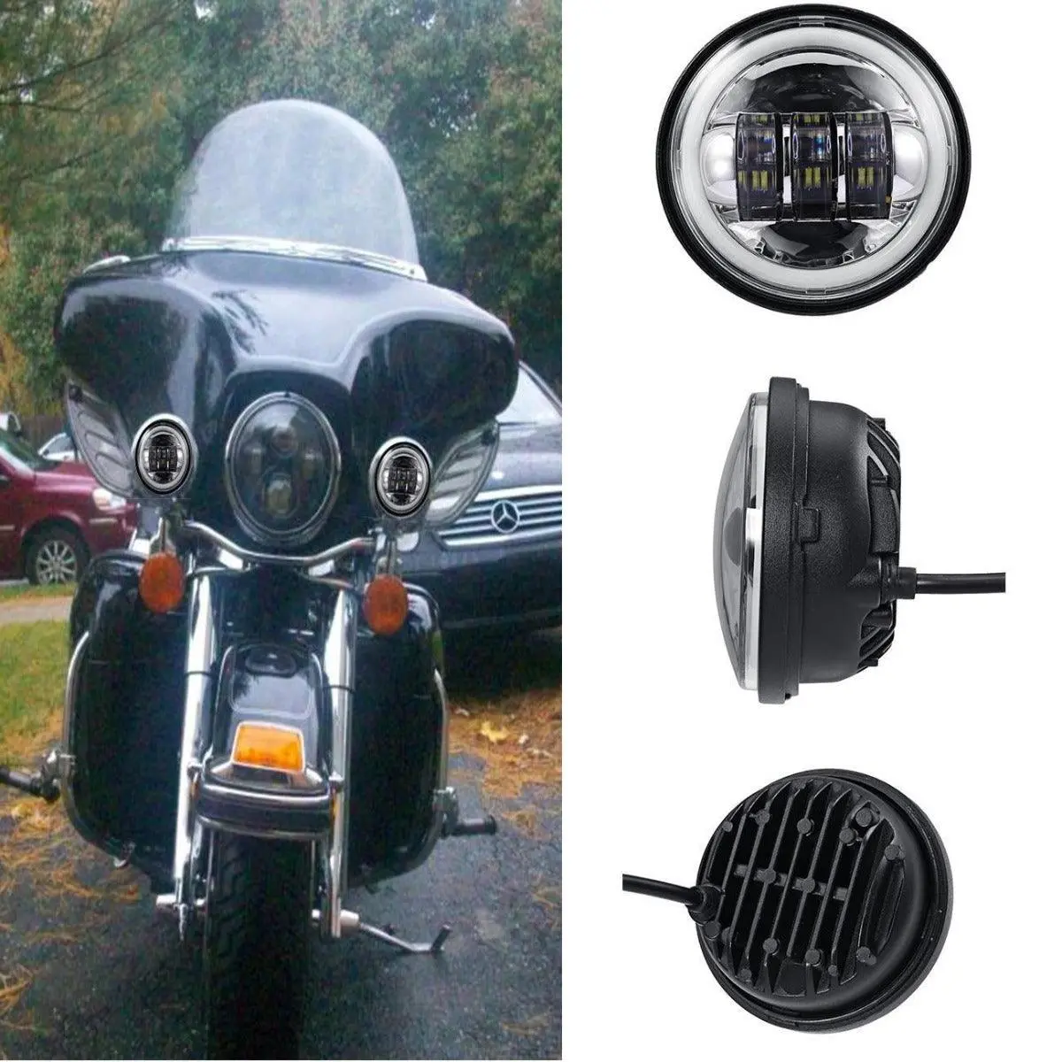 (2Pcs/Set) 4.5 Inch Led Auxiliary Passing Lights For Harley 1