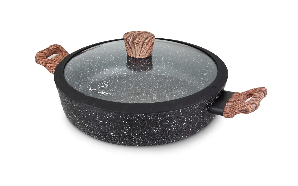Westinghouse Hapjespan / Sauteerpan Marble Wood Ø 32 Cm - Standaard Anti-Aanbaklaag 1