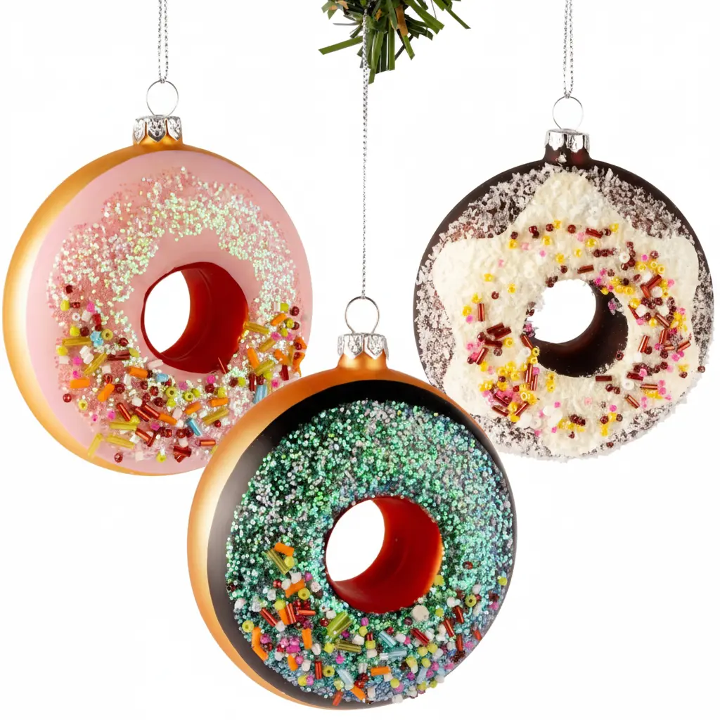 Nordic Light Kerstballenset - Donuts - 3 Stuks 1